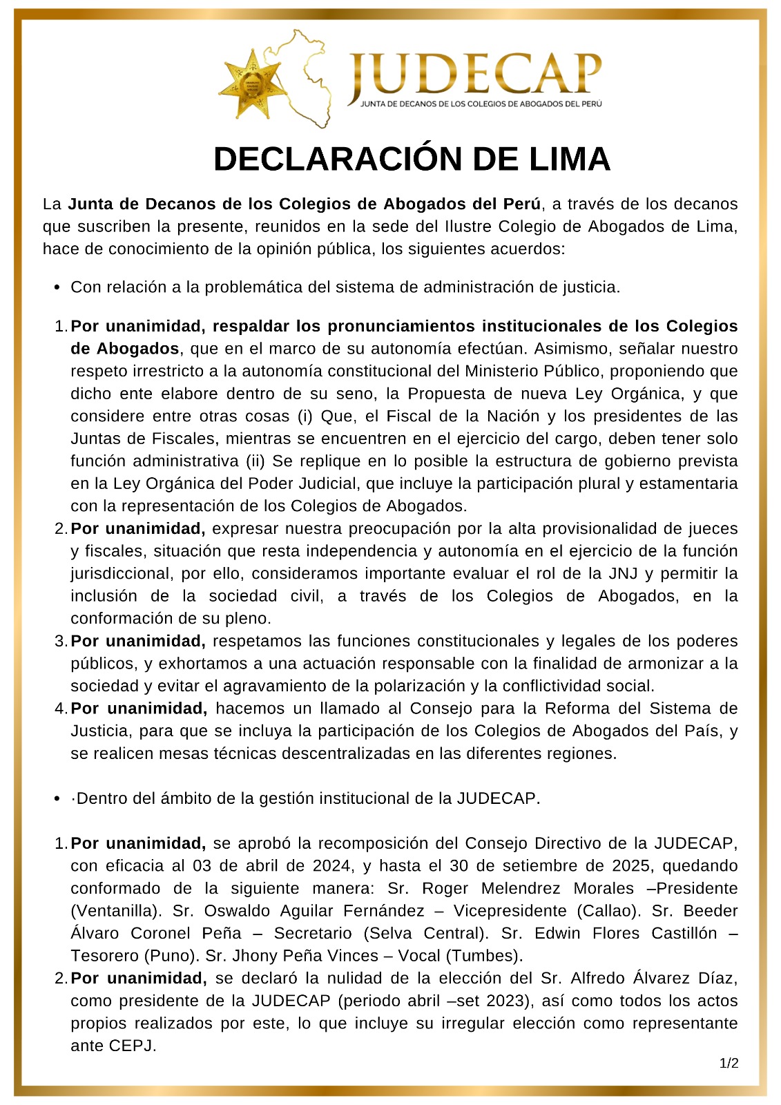 Declaración de Lima