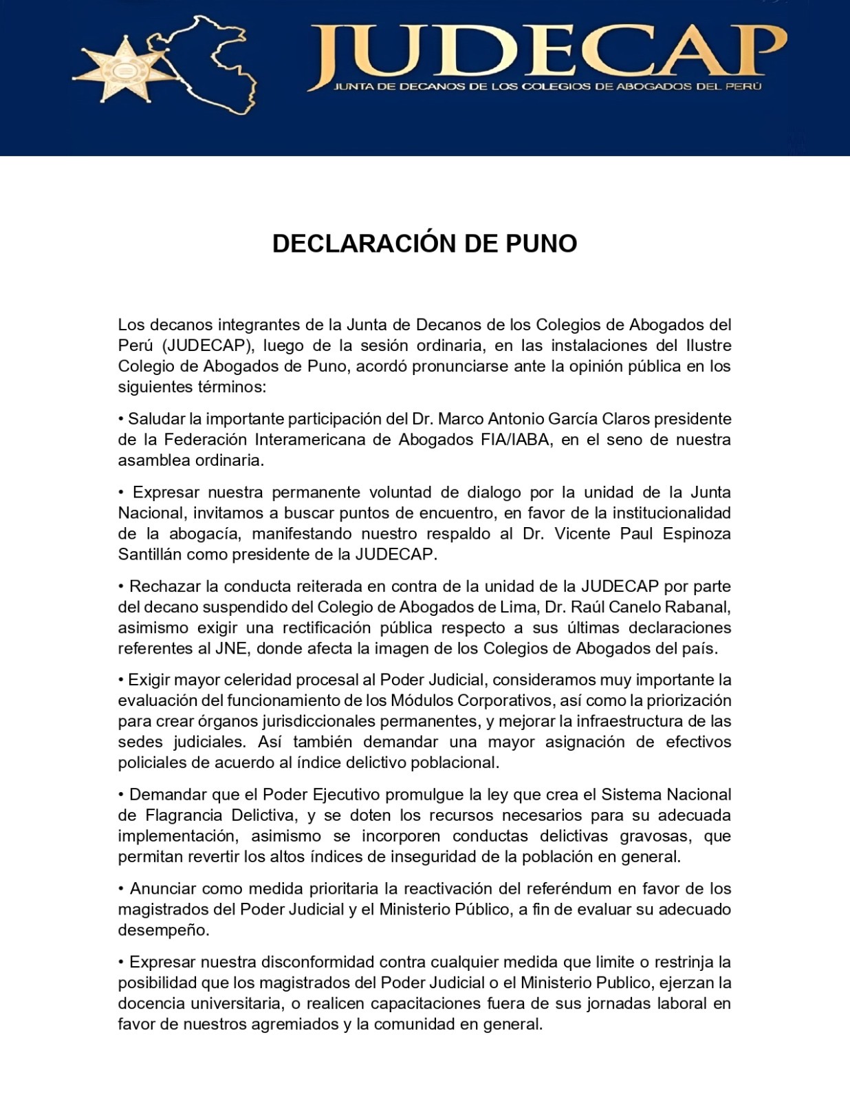 Declaración de Puno