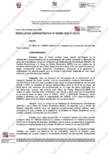 Presidencia del Consejo Ejecutivo – Resolución Administrativa 000061-2025-P-CE-PJ