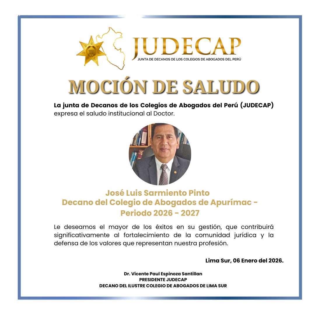 saludo decano colegio de abogados de apurimac