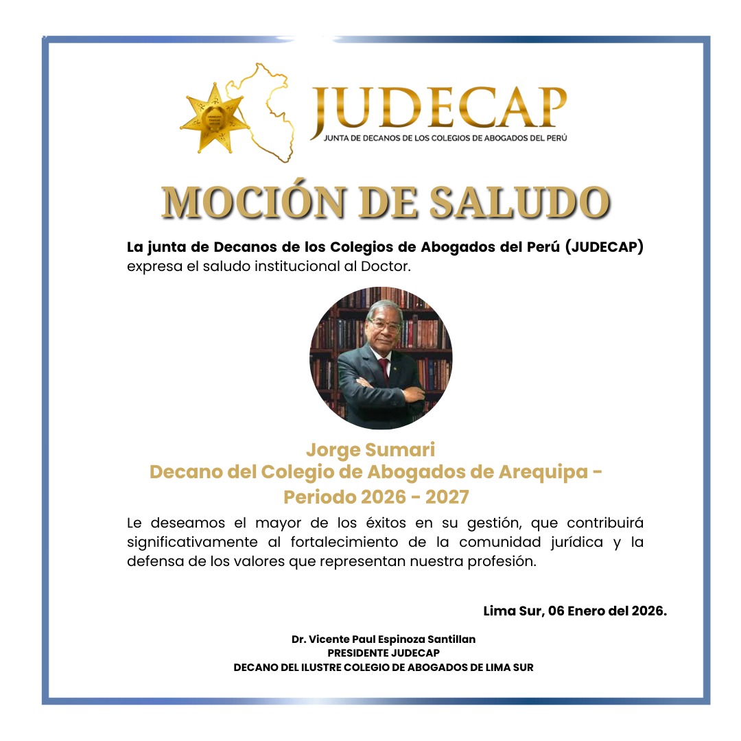 saludo decano colegio de abogados de arequipa