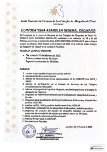 CONVOCATORIA ASAMBLEA GENERAL ORDINARIA JUDECAP