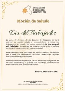 JUDECAP saluda a todos sus agremiados por el Día del Trabajador
