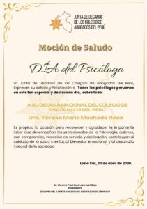 Saludo Día del Psicólogo