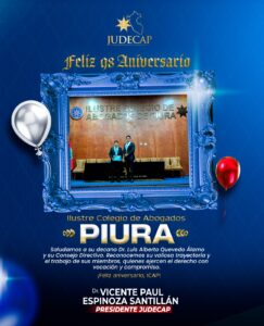 MOCIÓN DE SALUDO – FELIZ 98 ANOVERSARIO ILUSTRE COLEGIO DE ABOGADOS DE PIURA