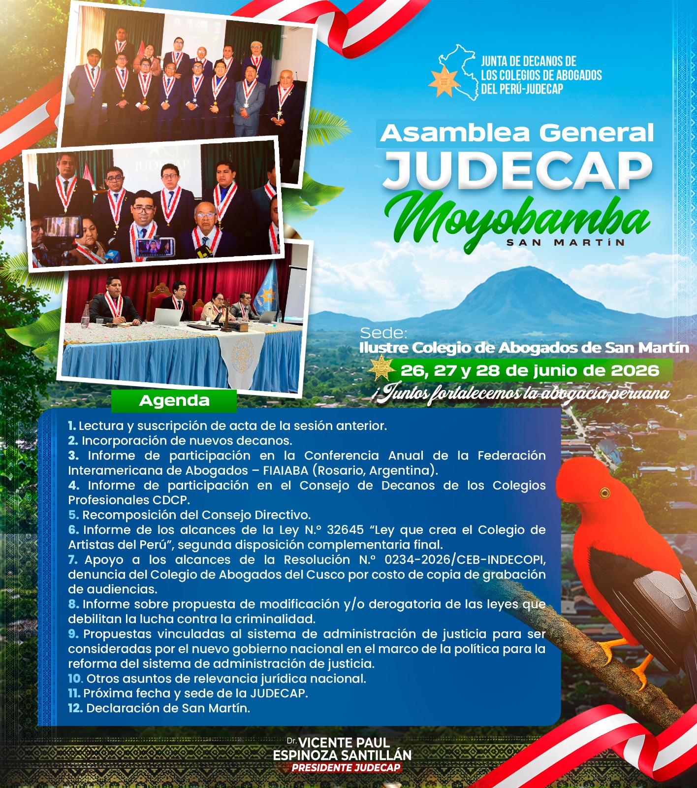 🔵 ASAMBLEA GENERAL ORDINARIA JUDECAP – MOYOBAMBA 2026 🌿