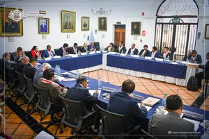 Conferencia de prensa de la JUDECAP en el Ilustre Colegio de Abogados de Arequipa