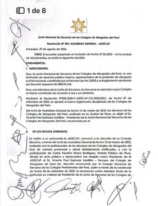 JUDECAP: Asamblea General acuerda por unanimidad abrir procedimiento disciplinario contra tres decanos